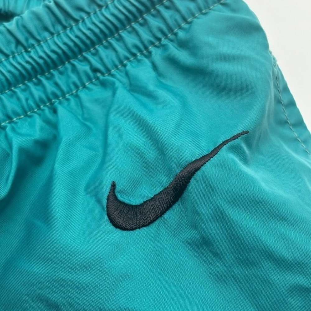 Nike Vintage Teal Green Nylon Track Pants Mens Large Windbreaker Swoosh Logo - Picture 3 of 11